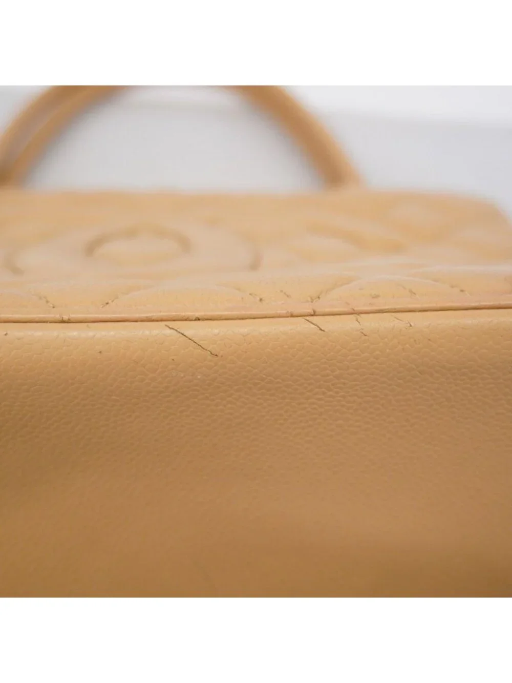 Chanel Tote Reissue Caviar Leather Beige Gold
